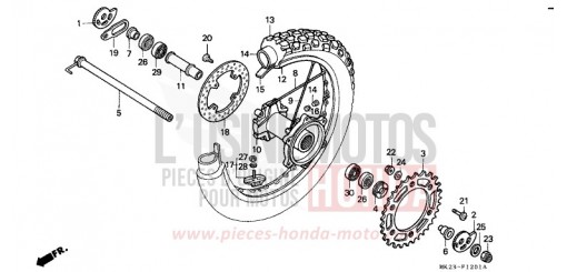 REAR WHEEL XR600RM de 1991